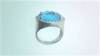 Ringe Sommer Dame Anello Con Pietra in Silber Topazio blu TOP AZZ-LUX AG - TOP AZZ-LUX AG